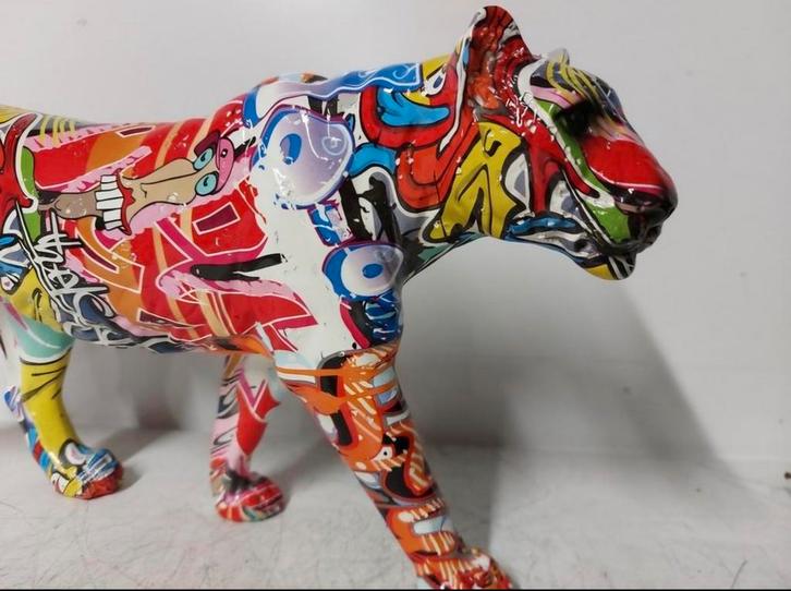 Pop-art luipaard, Antiek en Kunst, Kunst | Designobjecten, Ophalen of Verzenden