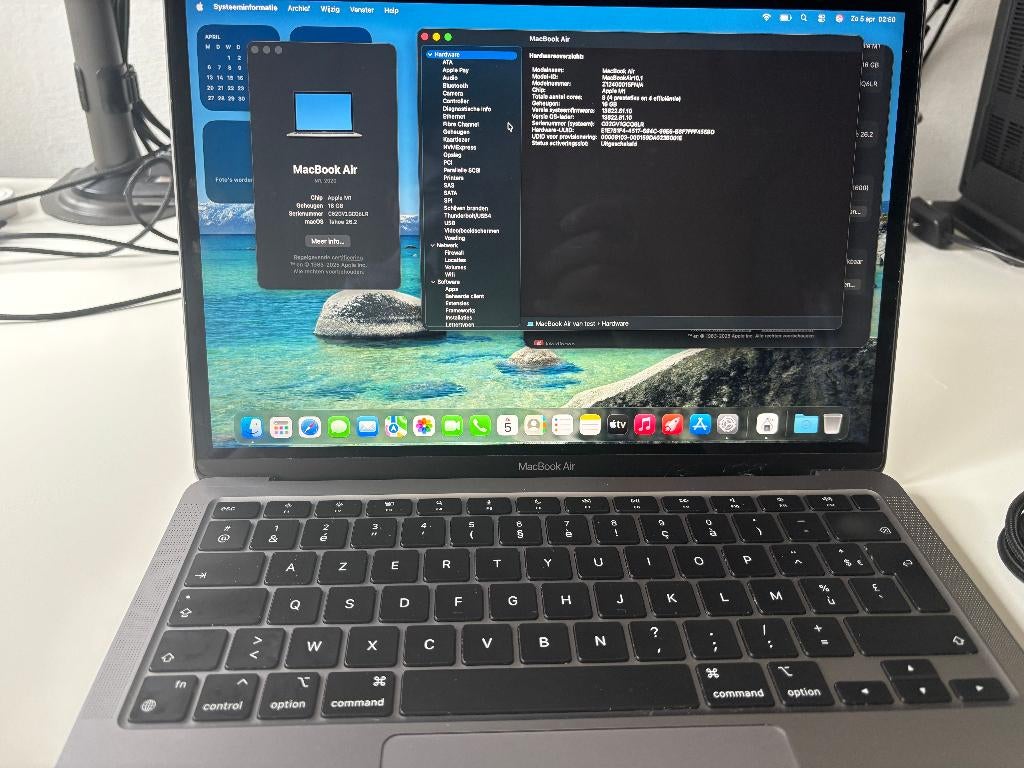 MacBook Air M1 - Puissante RAM de 16 Go -SSD de 256GO 8cores, Informatique & Logiciels, 256 GB, Enlèvement ou Envoi, 13 pouces