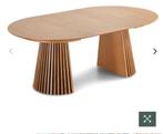 Table à manger ovale en placage de chêne, Neuf, Modern hout, 100 à 150 cm, Enlèvement