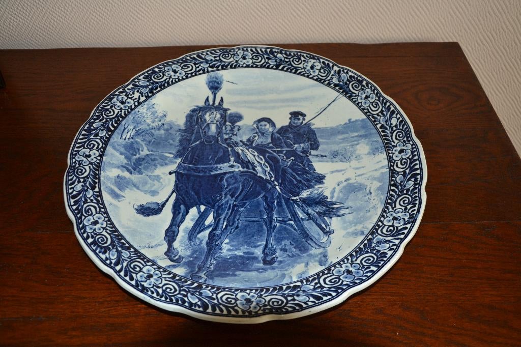 Delfts blauw bord, Antiek en Kunst, Ophalen