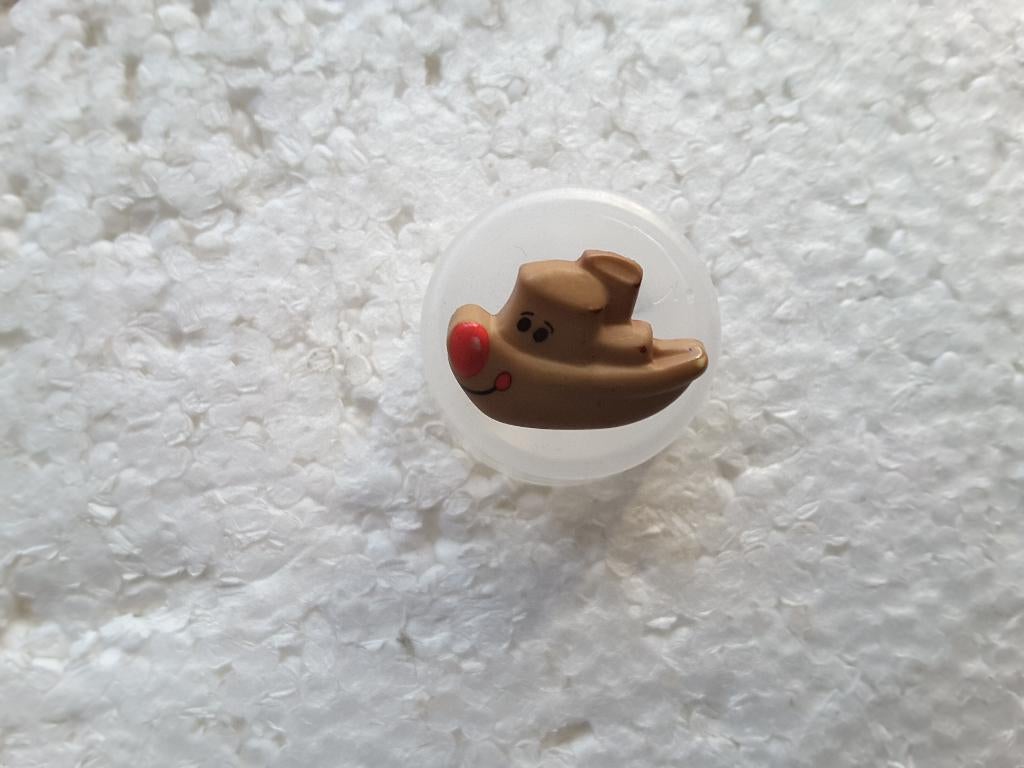 matte lichtbruine knopen met staart in bootmotief 18x22 mm B, Hobby en Vrije tijd, Naaien en Fournituren, Nieuw, Knoop of Knopen