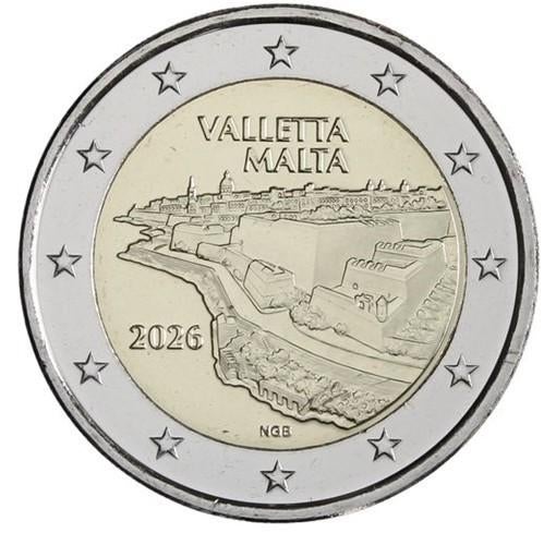 2 euro Malta 2026 Valletta UNC, Ophalen of Verzenden, Malta, 2 euro