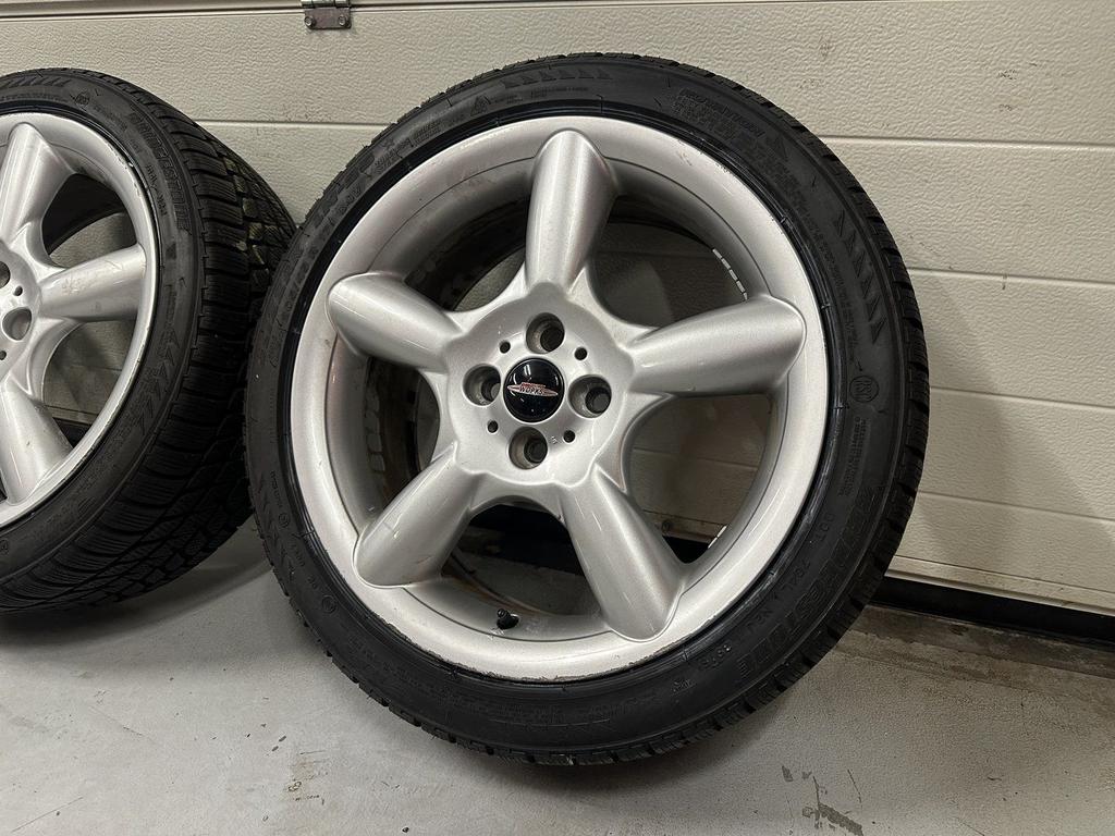 17inch Originele Mini JCW Velgen! A merk winterband! 4x100, Pneus et Jantes, Pneus hiver, Véhicule de tourisme, -