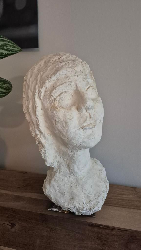Abstract beeld van een vrouw, Antiek en Kunst, Gips, Ophalen of Verzenden, 20 - 50 cm, Beeld