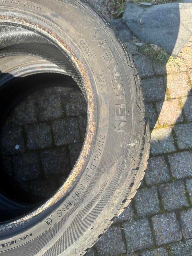 2 pneu 215/55R16 hivers 6,5 mm, Enlèvement, Comme neuf