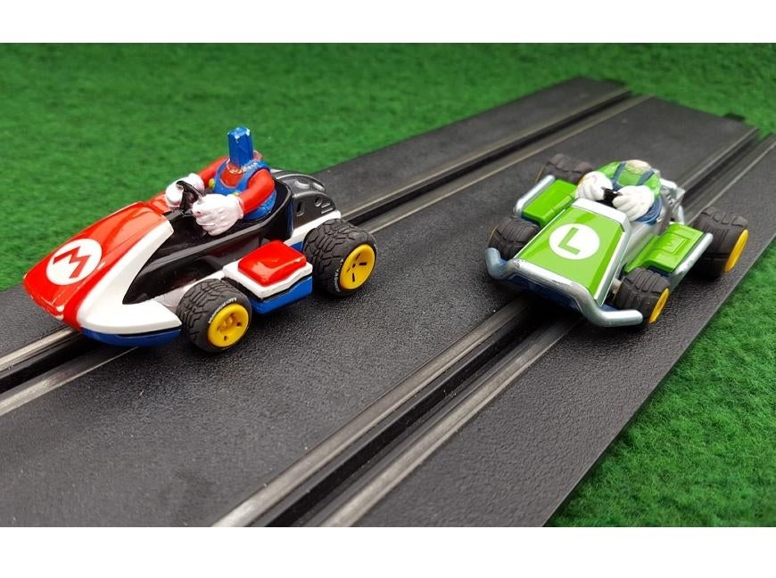 Carrera Go: Mario Kart 7 "Luigi" + Mario Kart 8 "Mario", Carrera, Ophalen of Verzenden, Elektrisch, Racebaan