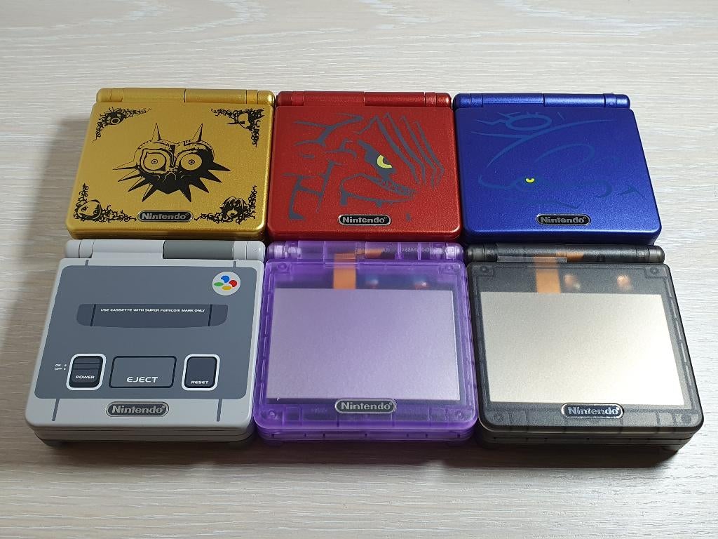 Nintendo GBA SP + IPS V5 mod, Ophalen of Verzenden, Zo goed als nieuw, Game Boy Advance SP