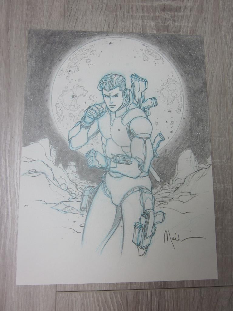 bd dessin golden city de Nicolas Malfin format A4 250 euros, Ophalen of Verzenden