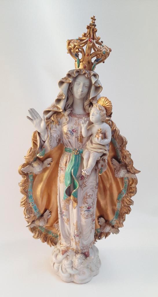 Heilige Maagd Maria Pattarino Italy Keramiek, Antiek en Kunst, Antiek | Religieuze voorwerpen, Ophalen