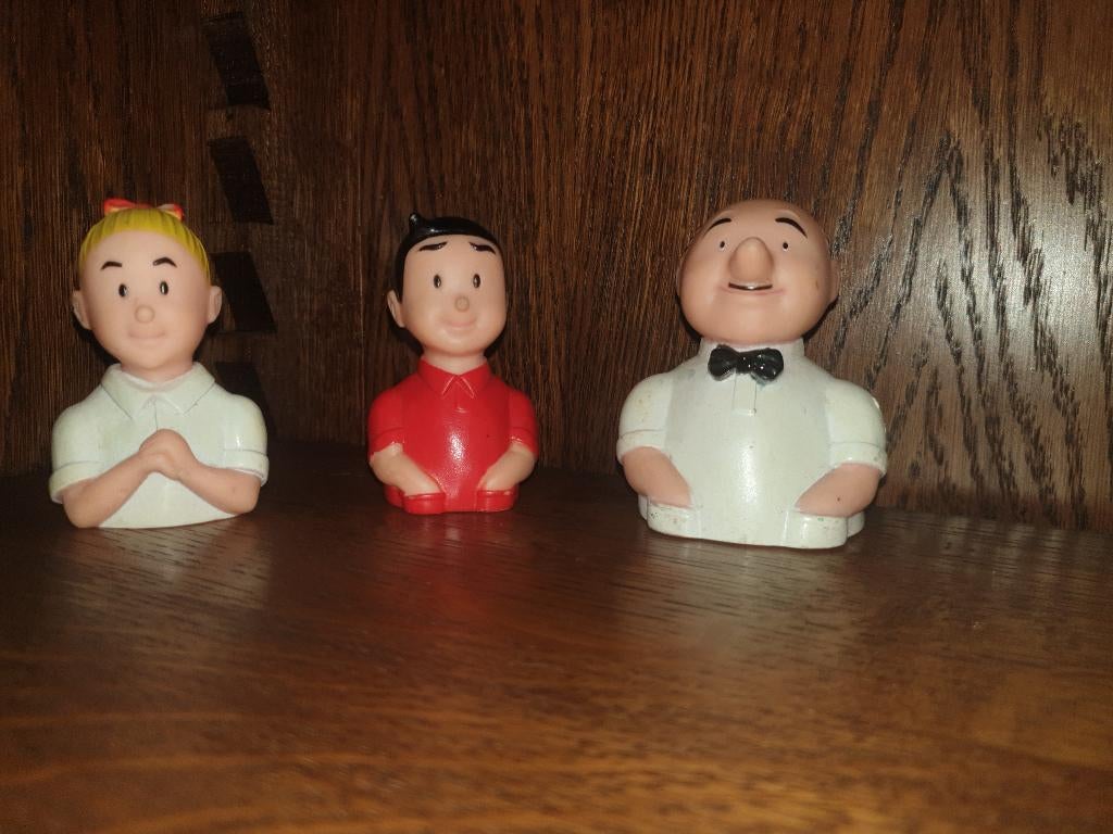 Bustes "Bob, Bobette et Lambique" (1996)., Collections, Enlèvement ou Envoi, Bob et Bobette, Comme neuf, Statue ou Figurine