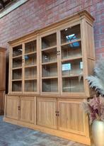 Buffet/vitrine en chêne LIVRAISON GRATUITE, Avec tablette(s), 200 cm ou plus, Comme neuf, Landelijk