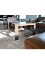 Robuuste salontafel jaren’70 -> KOOPJE!!!, Huis en Inrichting, Tafels | Salontafels, Ophalen, Vierkant, Grenenhout