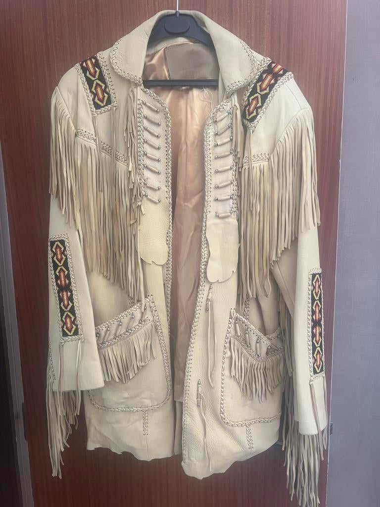 Lederen indianen jas bad company leather jacket., Ophalen, Nieuw, Maat 42/44 (L)