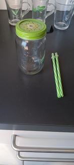 Drinkbeker met rietjes, Ophalen of Verzenden