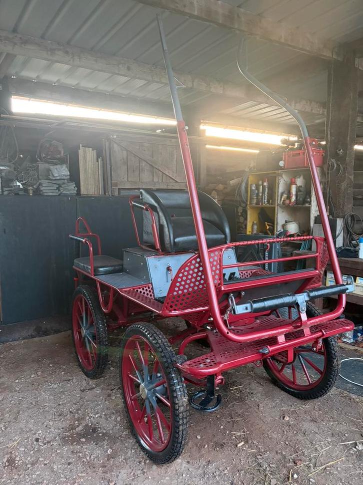 Menwagen paard enkelspan en tweespan, Dieren en Toebehoren, Rijtuigen en Koetsen, Gebruikt, Paard