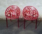 2 design tuinstoelen rood, Tuin en Terras, Ophalen