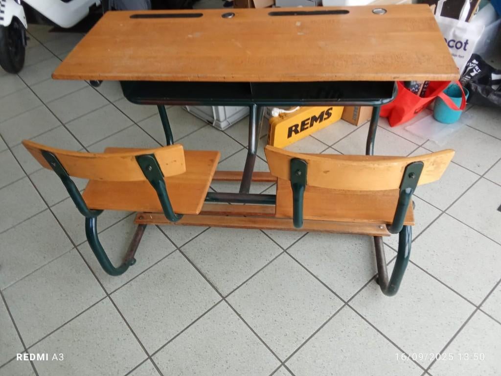 Banc école vintage, Antiquités & Art, Enlèvement