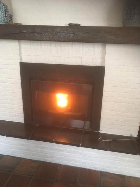 Pelletkachel Edilkamin inbouw 8Kw, Maison & Meubles, Poêles, Utilisé, Encastré, Poêle à granulés, Enlèvement