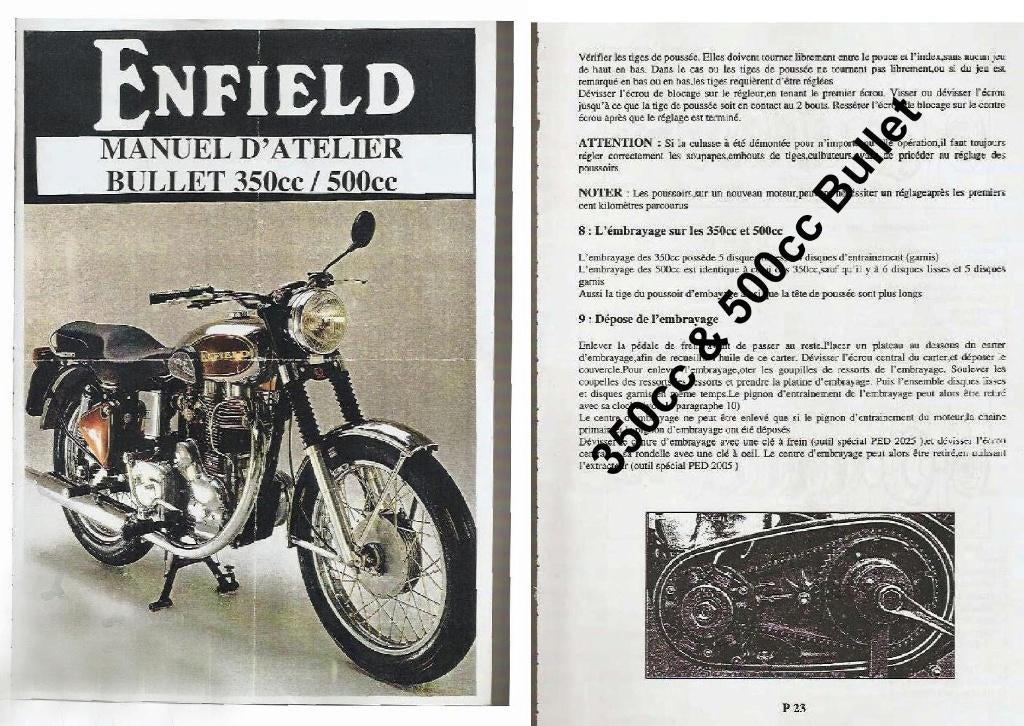 RTM 350 - 500 Royal-Enfield in het Frans., Ophalen of Verzenden