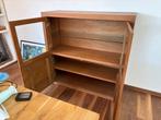 Massief houten Kast met glazen deuren, Teck, 25 à 50 cm, 100 à 150 cm, Enlèvement