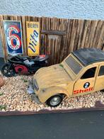 Citroën 2cv polistil 1/26 italy + moto, Hobby en Vrije tijd, Ophalen, Gebruikt