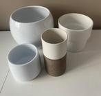 Lot de 3 cache-pots et 1 petit vase, Enlèvement ou Envoi, Utilisé