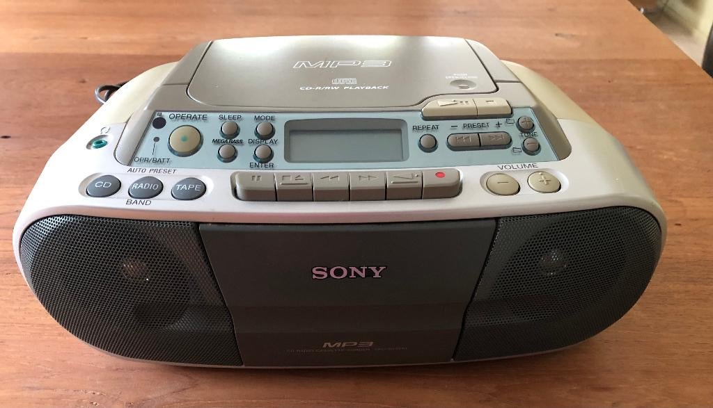Sony CFD-S03CPL Radio, CD MP3 speler, cassete-corder, Ophalen, Gebruikt, Radio, Met cd-speler