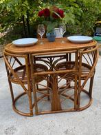 Table et chaises en rotin. Tête à tête en rotin, Maison & Meubles, Enlèvement, Utilisé