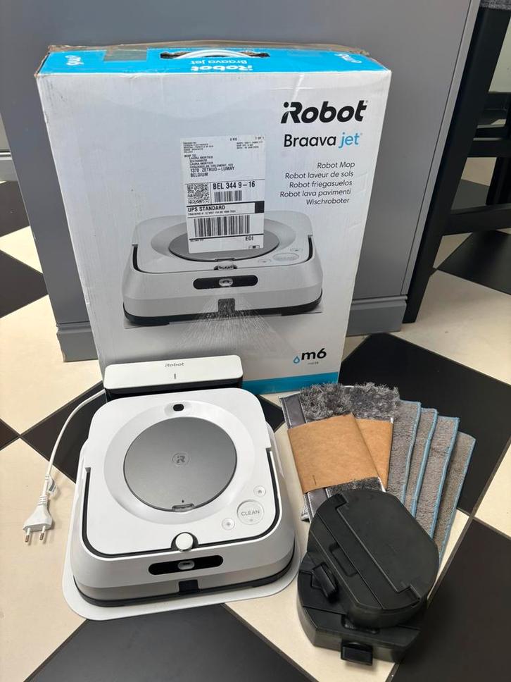 iRobot Braava Jet M6 - Slimme robot voor vloerreiniging, Elektronische apparatuur, Stofzuigers, Zo goed als nieuw, Robotstofzuiger