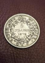 Zilver. Munt 5 Francs 1873 Frankrijk., Ophalen, Frankrijk, Losse munt, Zilver