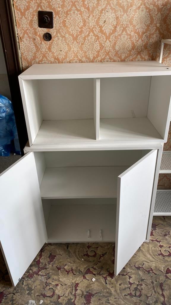Lot 2 etageres rangement ikea blanches, Maison & Meubles, Enlèvement, Comme neuf