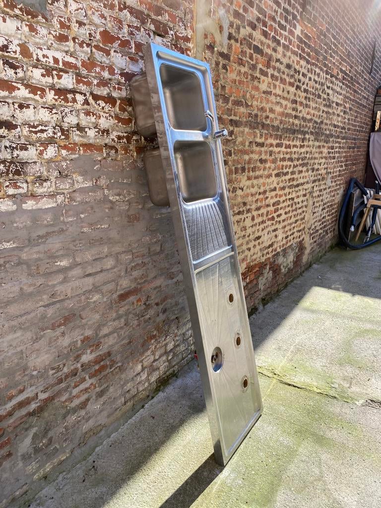 Évier double (200 x 50 cm)., Articles professionnels, Horeca | Autre, Enlèvement