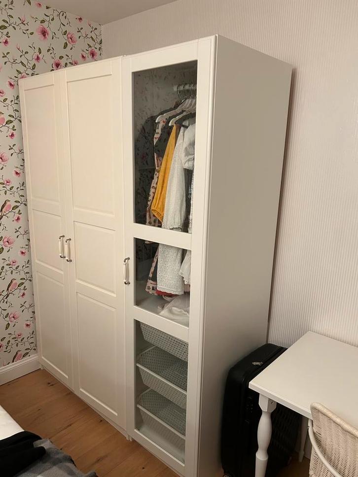 Kleerkast ikea wit 3 delig, Huis en Inrichting, Kasten | Kleerkasten, Zo goed als nieuw, 150 tot 200 cm, 100 tot 150 cm, 50 tot 75 cm