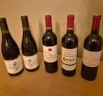vins de Bordeaux & Rhône – Lot de 4 Bouteilles anciennes – T, Verzamelen, Wijnen, Ophalen, Frankrijk, Zo goed als nieuw, Rode wijn