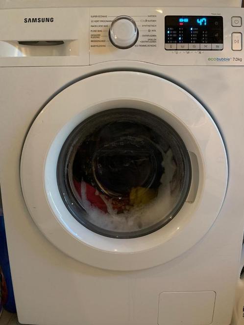 Wasmachine samsung ecobubble, Elektronische apparatuur, Wasmachines, Gebruikt, Voorlader, 6 tot 8 kg, 1200 tot 1600 toeren, Ophalen