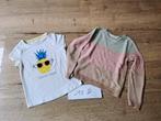 Set Tshirt en trui maat 128, Enlèvement ou Envoi, Utilisé, Fille