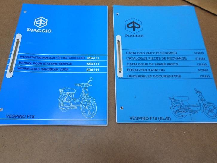 Piaggio Vespino F18 Werkplaatshandboek Onderdelenboek, Fietsen en Brommers, Handleidingen en Instructieboekjes, Nieuw, Ophalen of Verzenden