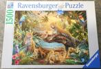 ravensburger puzzel 1500 stukjes luipaarden in de jungle, Ophalen of Verzenden, Zo goed als nieuw