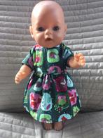 67. Babyborn: Nieuw groen jurkje met bosdiertjes, Ophalen of Verzenden, Nieuw, Babypop