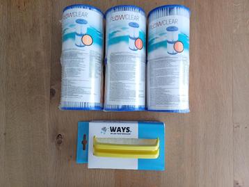 Bestway Lot 3 filtersets & handy scrub