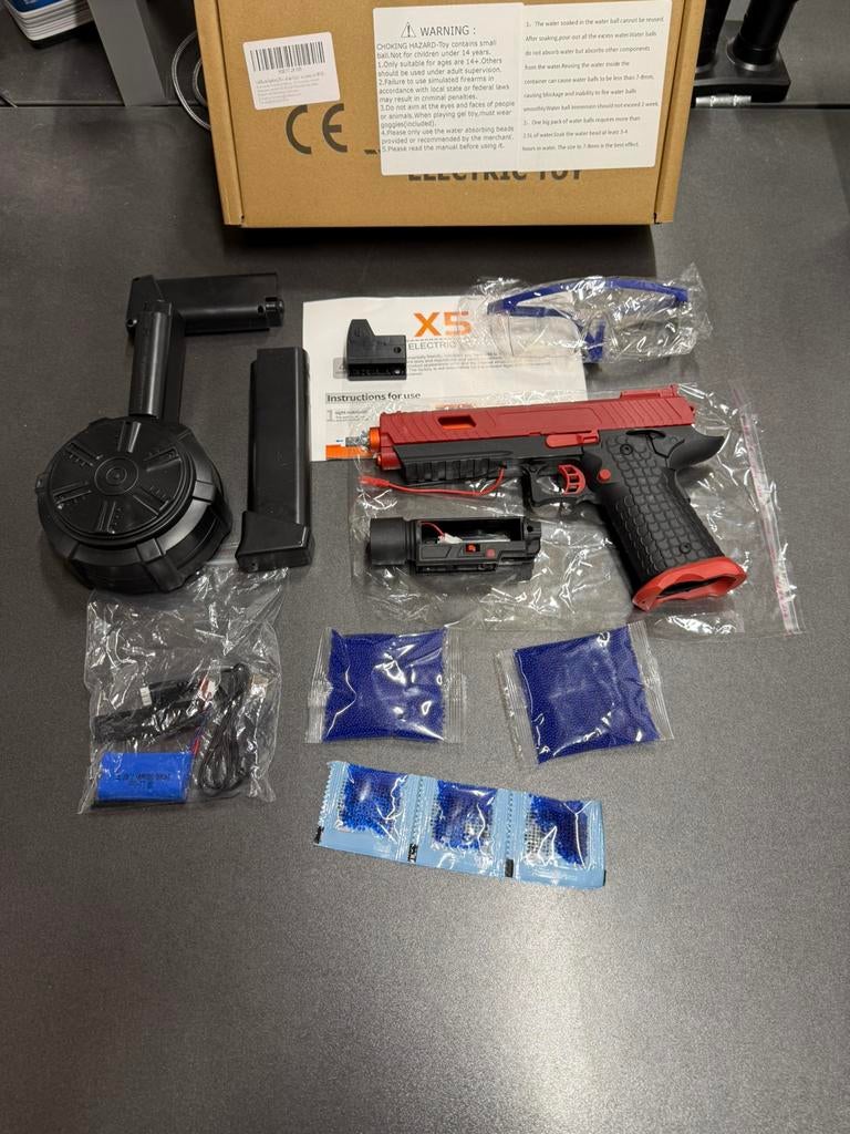 Gel Blaster X5 Electric – Rood – Nieuw in doos, Collections, Jouets, Neuf, Enlèvement ou Envoi