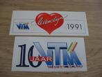 Vintage Stickers 10 jaar VTM Levenslijn 1991 , Verzamelen, Ophalen of Verzenden, Nieuw, Film, Tv of Omroep