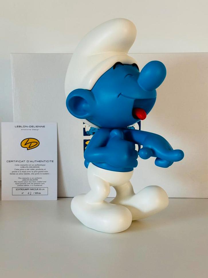 De lachende smurfen Leblon Delienne, Verzamelen, Smurfen, Zo goed als nieuw, Ophalen of Verzenden