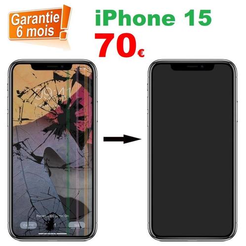 Remplacement /Réparation écran iPhone 15 Garantie 6 mois, Telecommunicatie, Mobiele telefoons | Toebehoren en Onderdelen, Apple iPhone