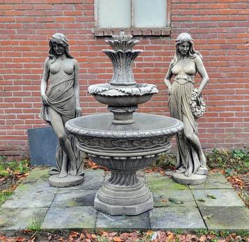 Barokfontein met 2x tuinbeelden beschikbaar voor biedingen