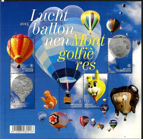 2015 Luchtballonnen en balonvaart OBP Blok 231**, Timbres & Monnaies, Timbres | Europe | Belgique, Non oblitéré, Gomme originale