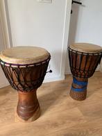 2x djembé + draagzak, Muziek en Instrumenten, Ophalen, Zo goed als nieuw