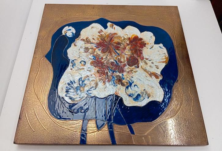 modern schilderij Vezzosi Assunta goud Italy, Antiek en Kunst, Kunst | Schilderijen | Modern, Ophalen of Verzenden