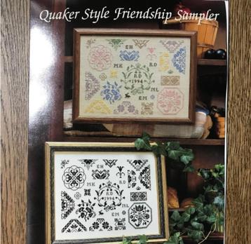 Motif original « QUAKER STYLE FRIENDSHIP SAMPLER », Enlèvement ou Envoi, Comme neuf, Broderies à la main, Patron