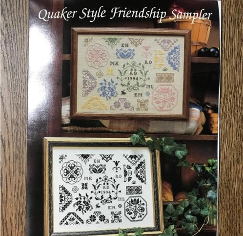 Origineel patroon " QUAKER STYLE FRIENDSHIP SAMPLER ", Hobby en Vrije tijd, Borduren en Borduurmachines, Zo goed als nieuw, Patroon